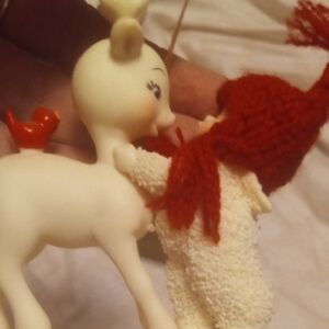 Snowbaby And Reindeer Ornament